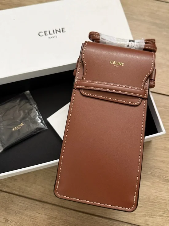 Celine Sunglass Case Brown Leather Box - Picture 7 of 8